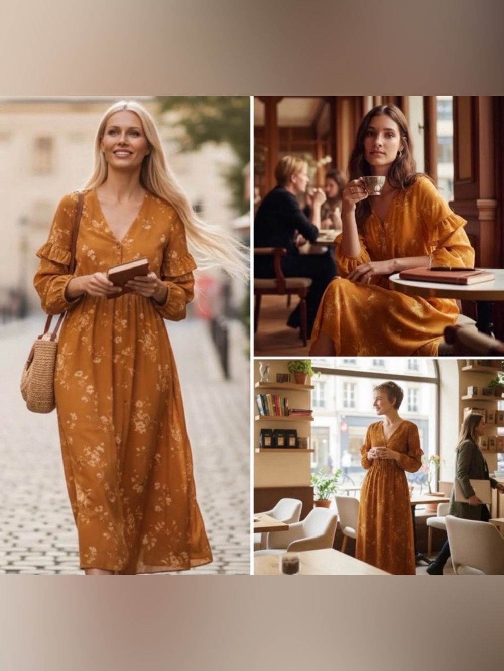 Madewell Dress Ruffle Rich Amber Cottagecore Prairie Boho Flowy Size 8 NWT $158